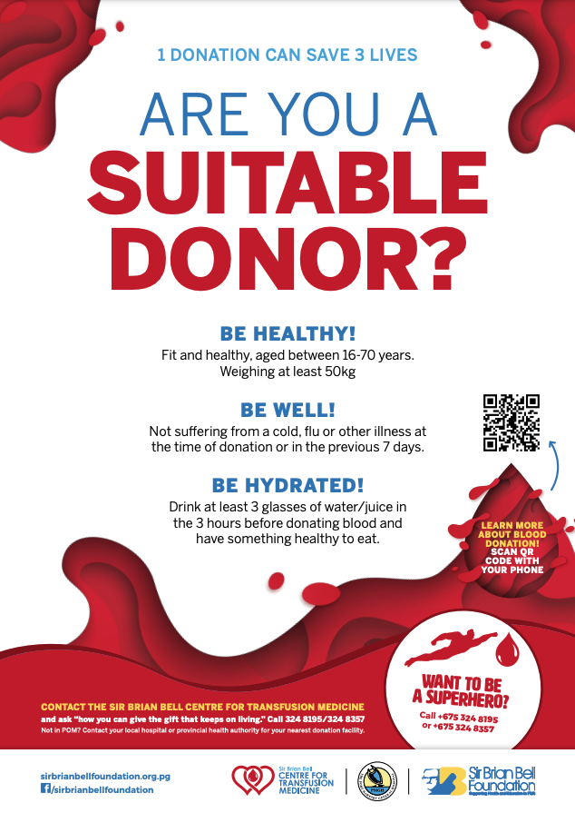 Suitable Blood Donor Poster